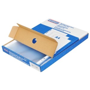 Koszulka zawieszkowa w pudełku A4 45mic krystaliczna DONAU 100szt. /1765100PL-00B/