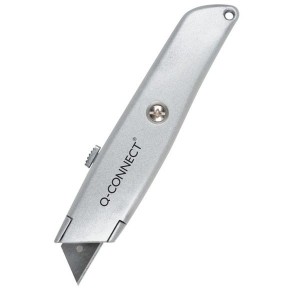 Nóż tapicerski Q-CONNECT metalowy, z blokadą, szary /KF10633/