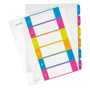 Przekładki plastikowe do nadruku tekstu na kartę LEITZ WOW 1-6 /12420000/