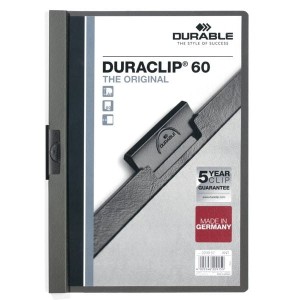 Skoroszyt zaciskowy DURACLIP Original 1-60 kart.antracytowy A4 2209 57
