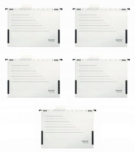 TECZKA ZAWIESZKOWA LEITZ ALPHA ACTIVE Z BOCZKAMI BIAŁA 5szt.