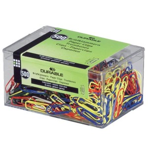 Spinacze lakierowane 26mm opakowanie 500 sztuk mix kolorów 1241 00