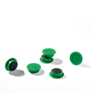 Magnesy do tablic średnica 15 mm zielone 8 sztuk /470105/