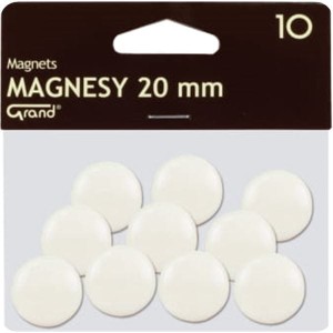 Magnesy 20mm GRAND białe 10szt /130-1689/