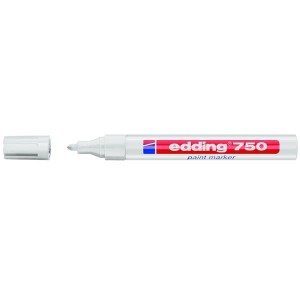 Marker olejowy EDDING 750 2-4mm, biały, 1 szt. /750-049-BED/