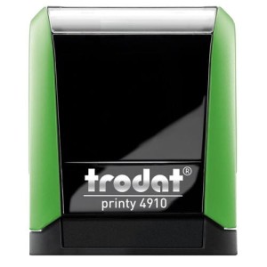 Pieczątka automat TRODAT 4910 zielona - poduszka czarna  26X9mm /TRE-4910ZIWCA/