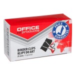 Klip biurowy 25mm OFFICE PRODUCTS czarny 12szt. /18092519-05/