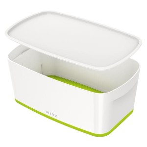 Pojemnik mały LEITZ MYBOX z pokrywką biało-zielony /52291054/