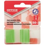 Zakładki indeksujące 25x43mm PP 1x50szt. OFFICE PRODUCTS zielone /14223121-02/