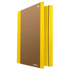 Teczka z gumką kartonowa A4 500g DONAU LIFE żółta /2060001FSC-11/
