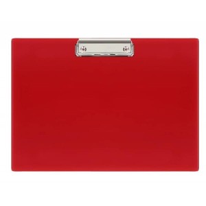 Deska z klipem A4 pojedyncza pozioma BIURFOL czerwona /KH-20-04/