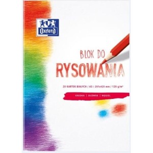 Blok rysunkowy A3/120g biały 20 kartek OXFORD /400093197/
