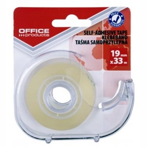 TAŚMA KLEJĄCA 19/33 OFFICE PRODUCTS TRANSPARENTNA+ DYSPENSER 1 SZT.